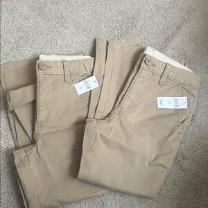 GAP Boys size 6 Skim fit Tan Chinos- 2 pairs